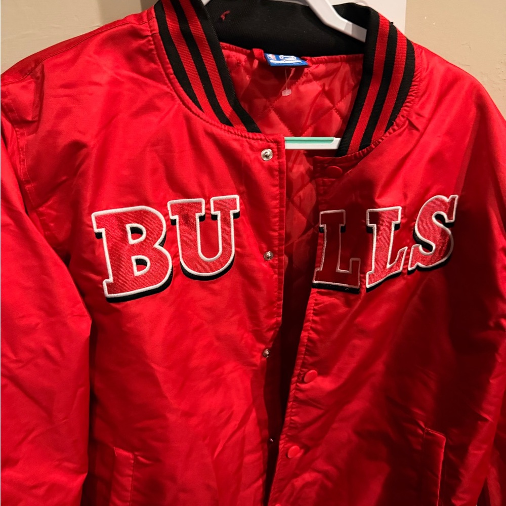 NBA Bulls Red Bomber Jacket